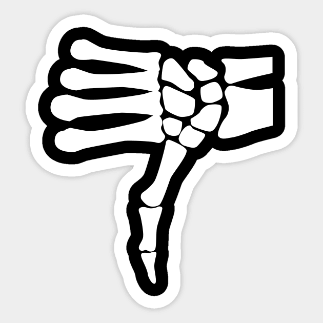 Thumbs Down Icon, Skeletal Sticker by cartogram